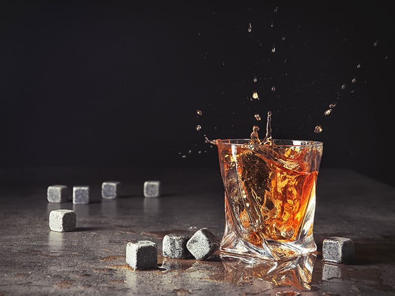 Glass Liquor Whiskey Stones