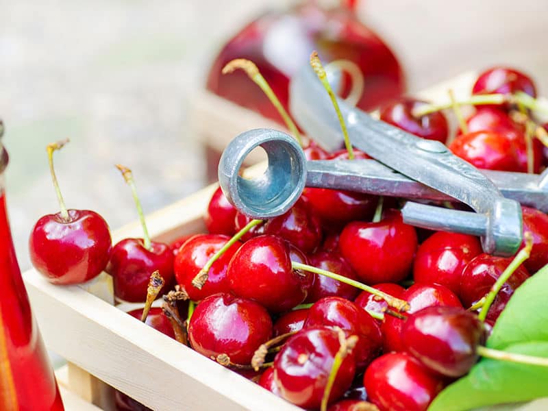 Cherry Pitter Over Wood