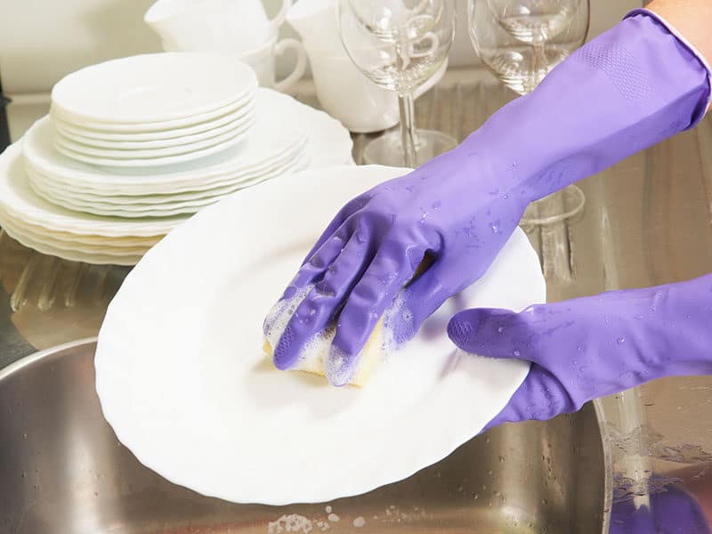 Purple Dishwashing Gloves