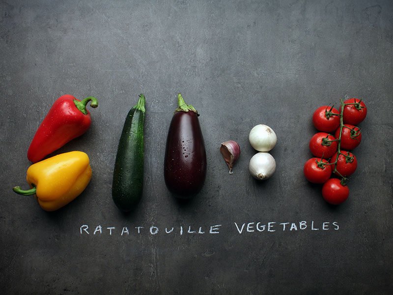 Fresh Vegetable Ingredients Ratatouille