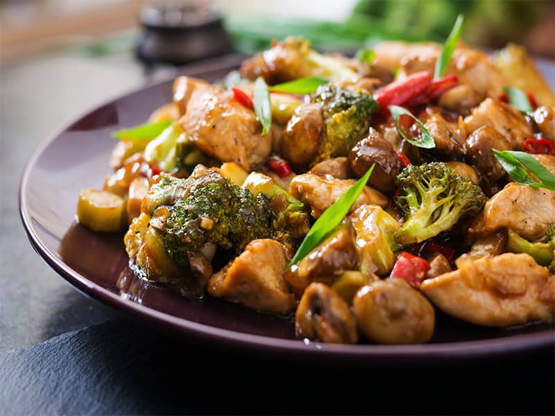  Poulet Champignons Brocoli Poivrons 