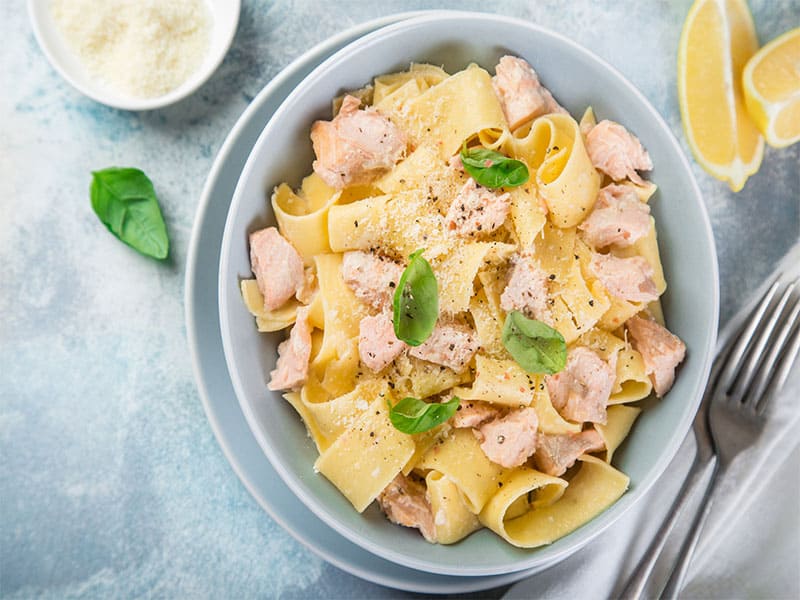 Pappardelle Pasta zalm