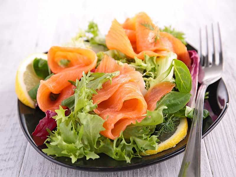 plantaardige gerookte zalm