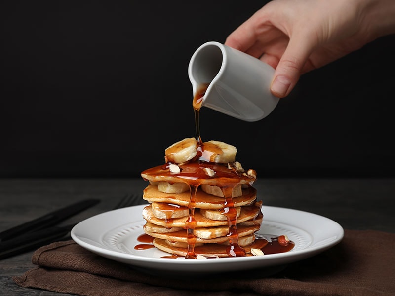 Ouring Maple Syrup On Tasty