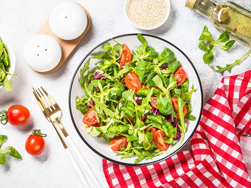 Ensalada verde de Rúcula de cordero