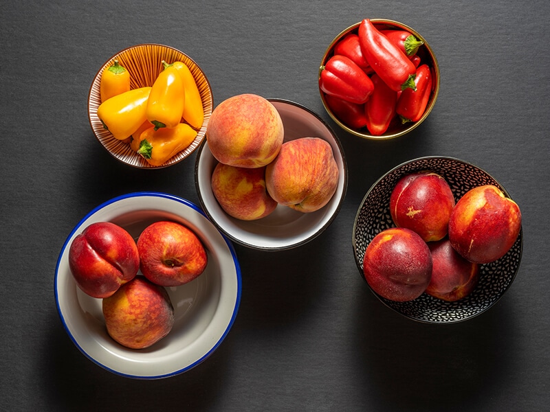 Bowls Nectarines Peaches