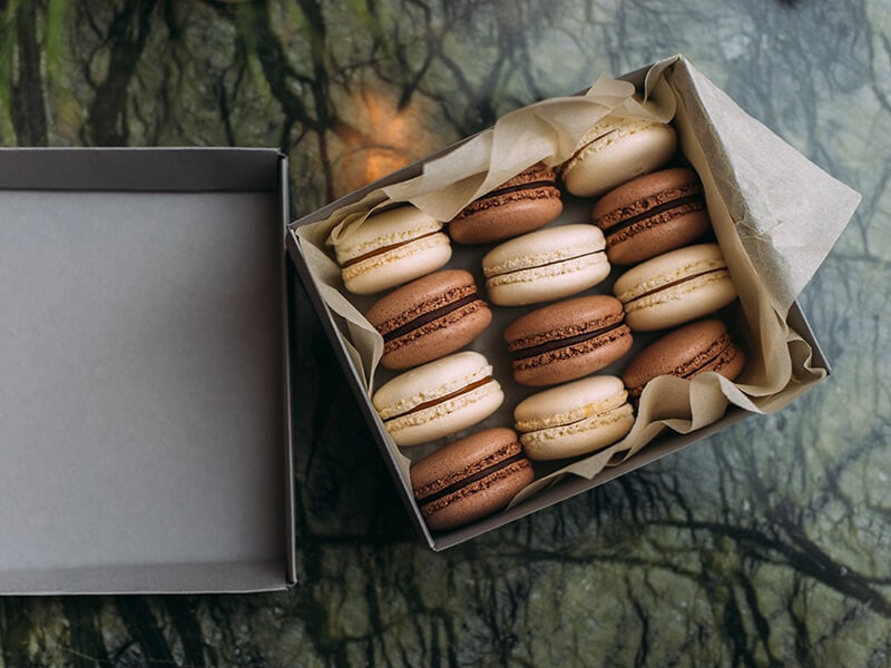 Box with Macaroons