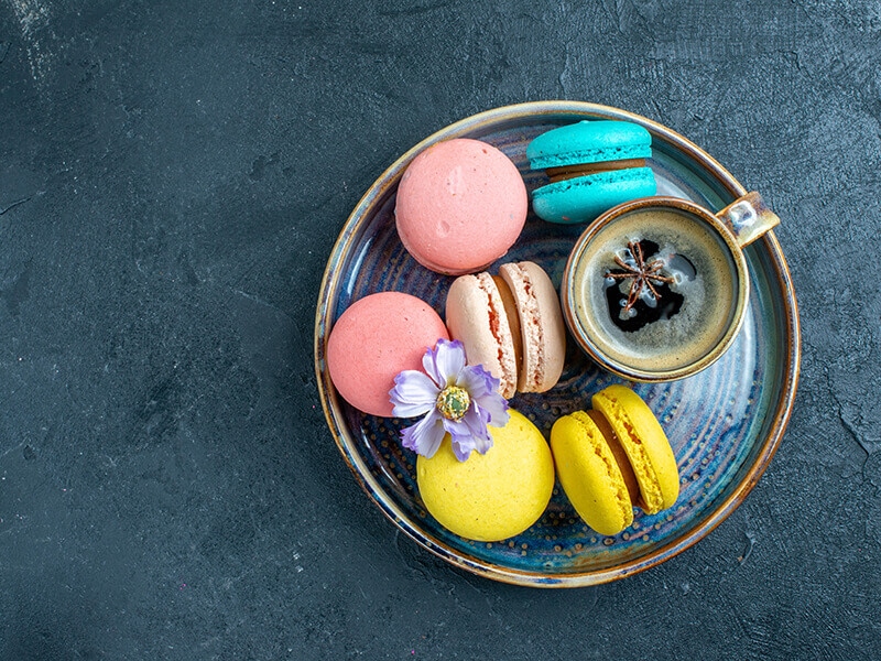 Macarons with Coffee