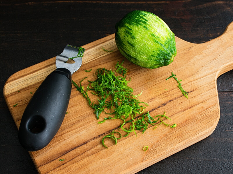 Citrus Zest Lime on Wood