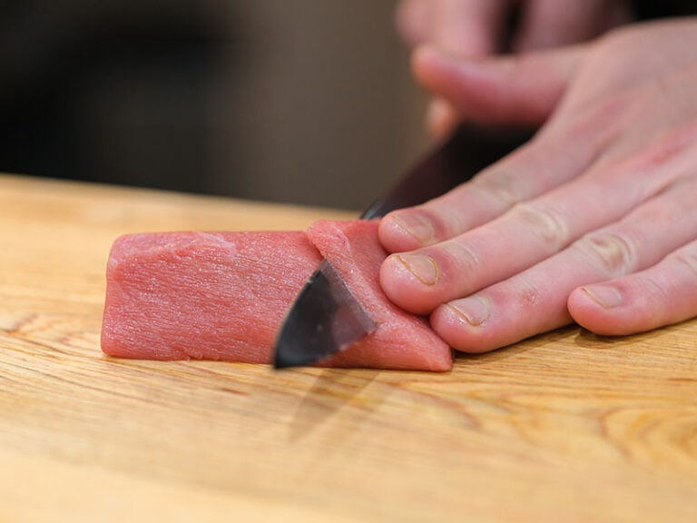 Chef Preparing Fresh Tuna