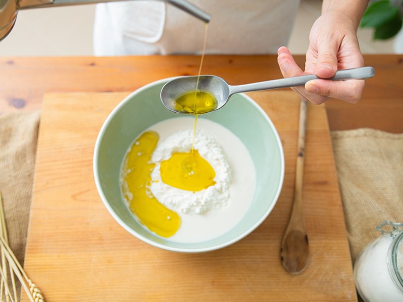 Pouring Olive Oil Spoon