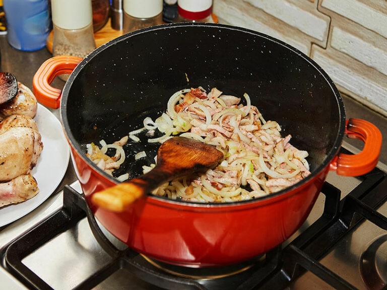 Saucepan Cooking Chicken Legs