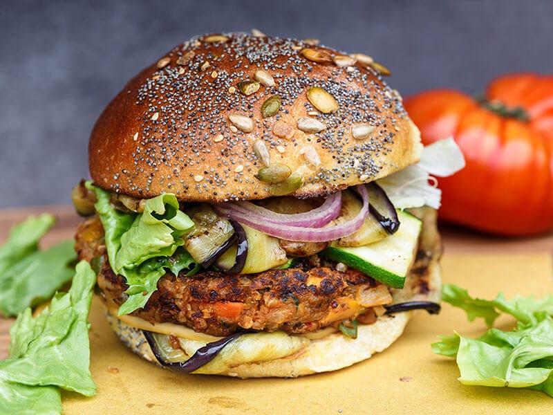 Mushroom Veggie Burger