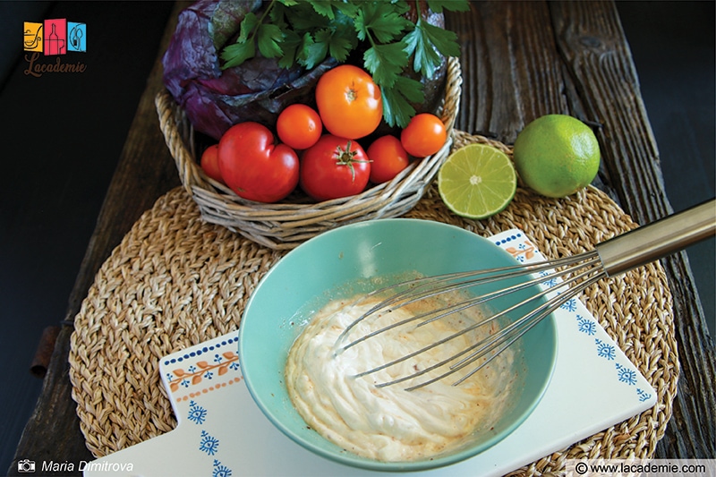 Preparing Creamy Taco Sauce