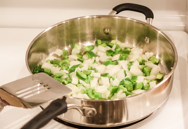 Saute Green Peppers Onions