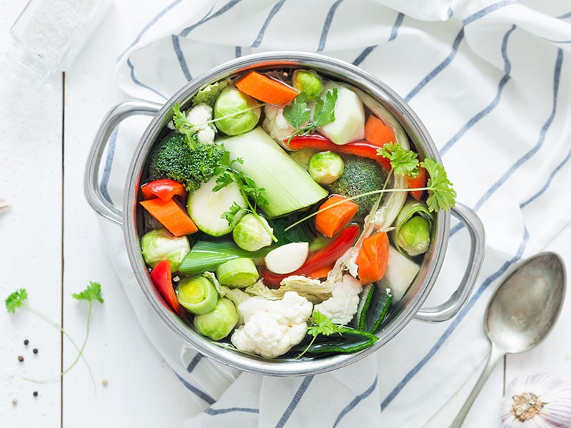 Various Fresh Vegetables Pot