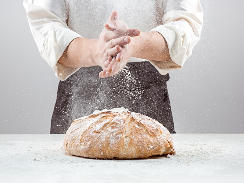 Bread Flour And Hand