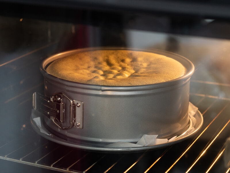 Cake Bakes In Oven