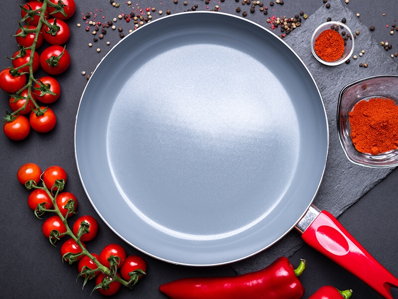 Ceramic Pan With Tomatoes