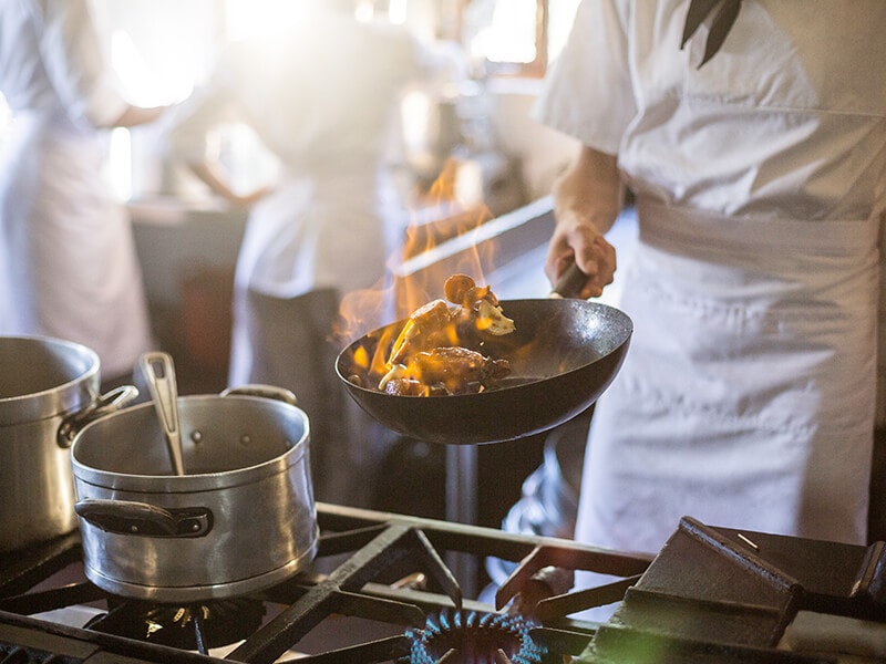 Chef With Stir Fry