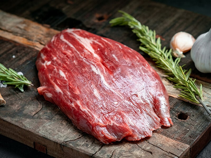 Cut Of Flank Steak Meat