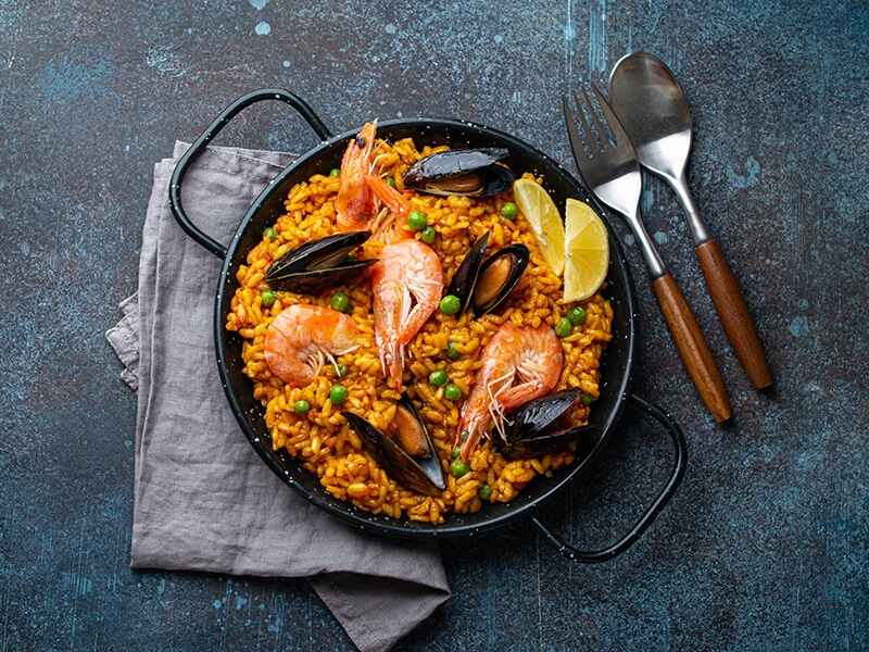 Dish Seafood Paella