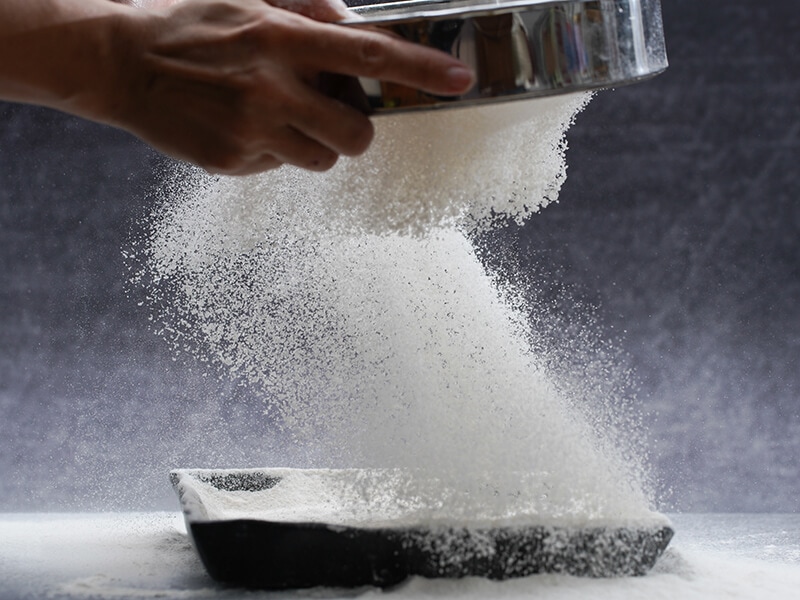 Flour Strainer With Flour