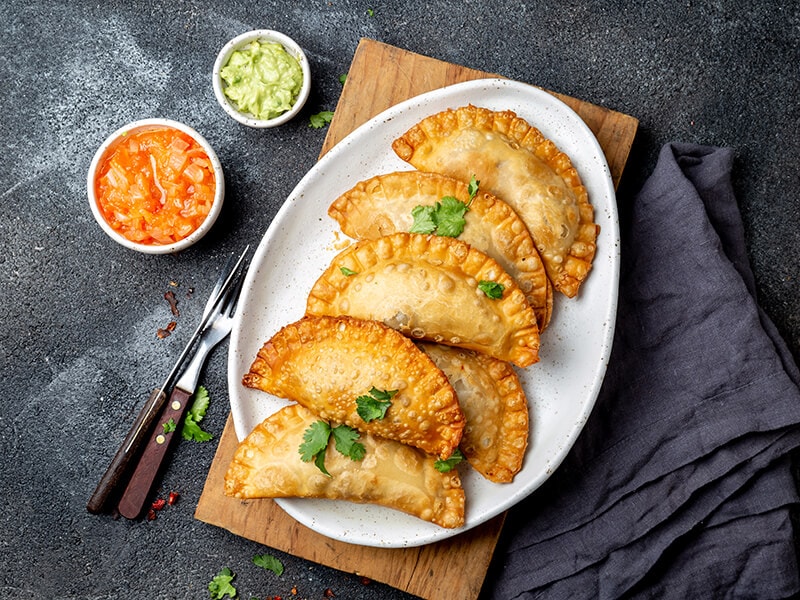 Fried Empanadas Tomato Avocado