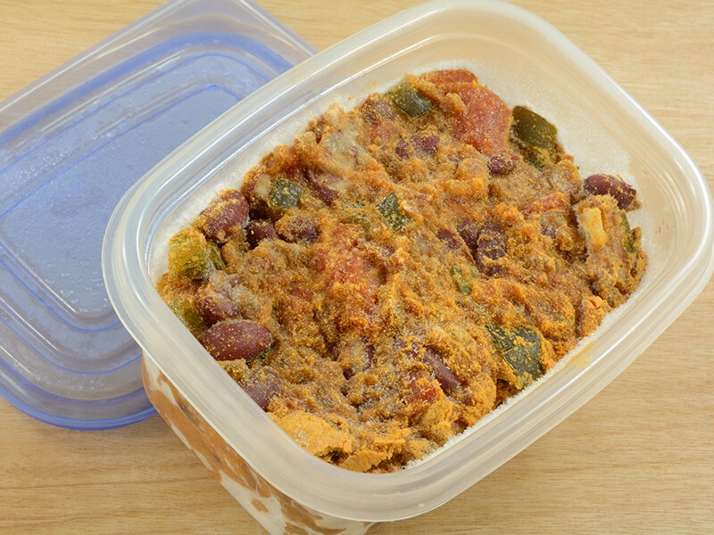 Frozen Beef Chili Container