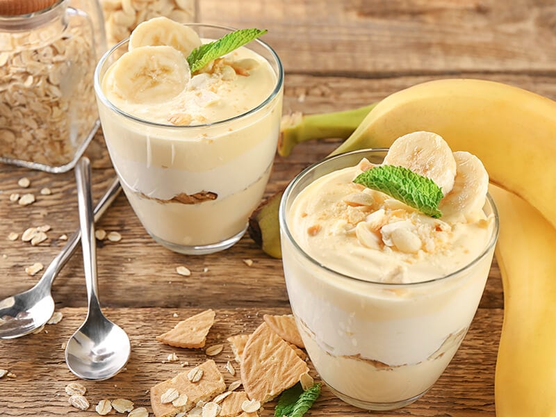 Glasses Banana Pudding