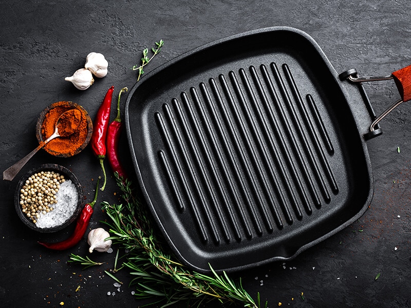 Grill Pan With Chili