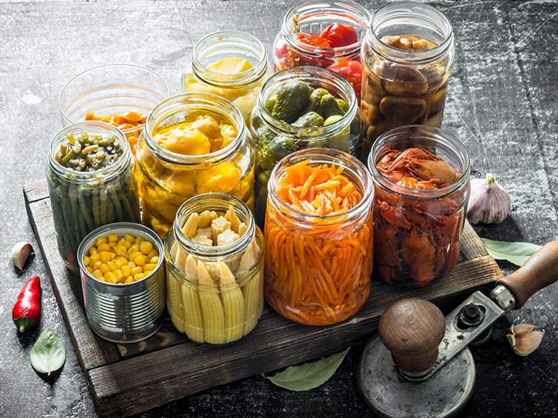 Jars Of Preserved Food