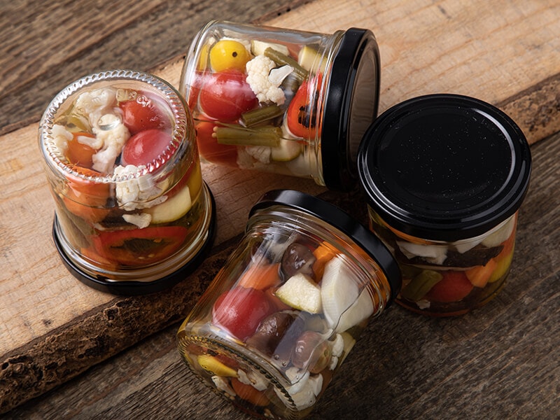 Jars Pickled Vegetables