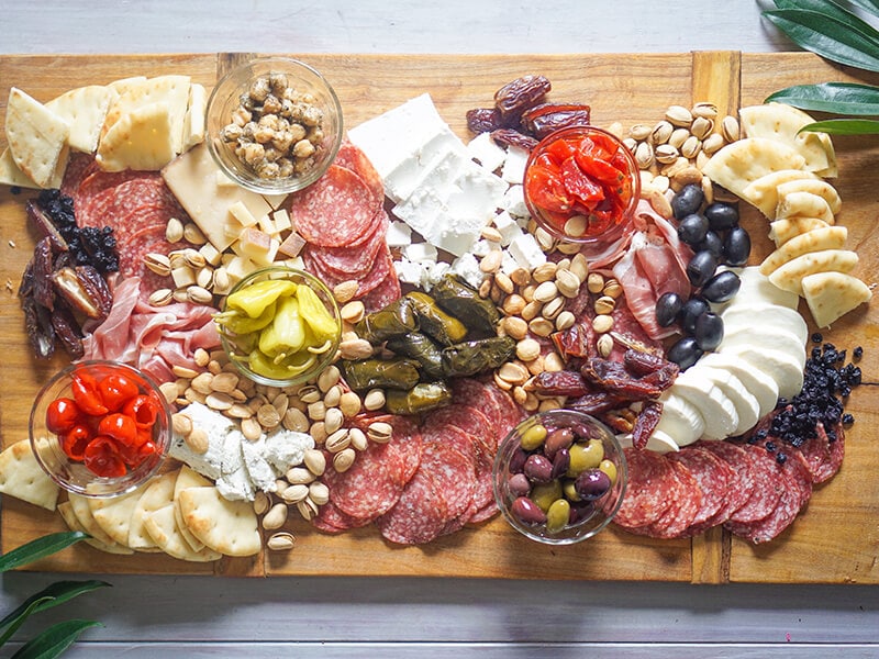 Meat And Olive Charcuterie Board