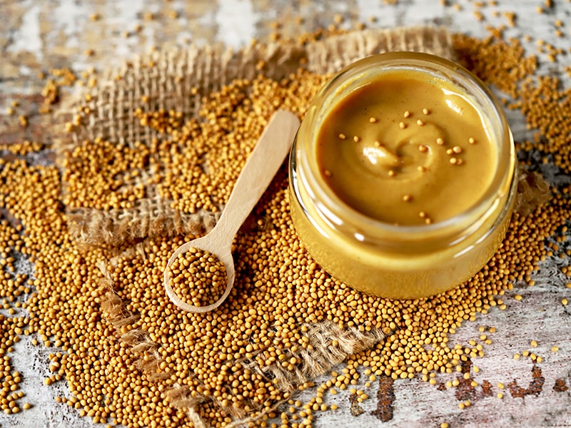 Mustard Jar with Seeds