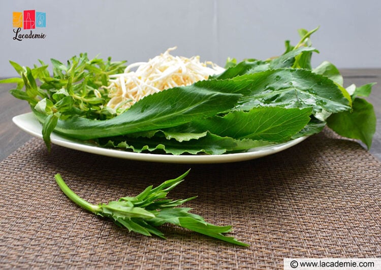 Herbs Served With Pho Vietnamese Herb Garnish Plate