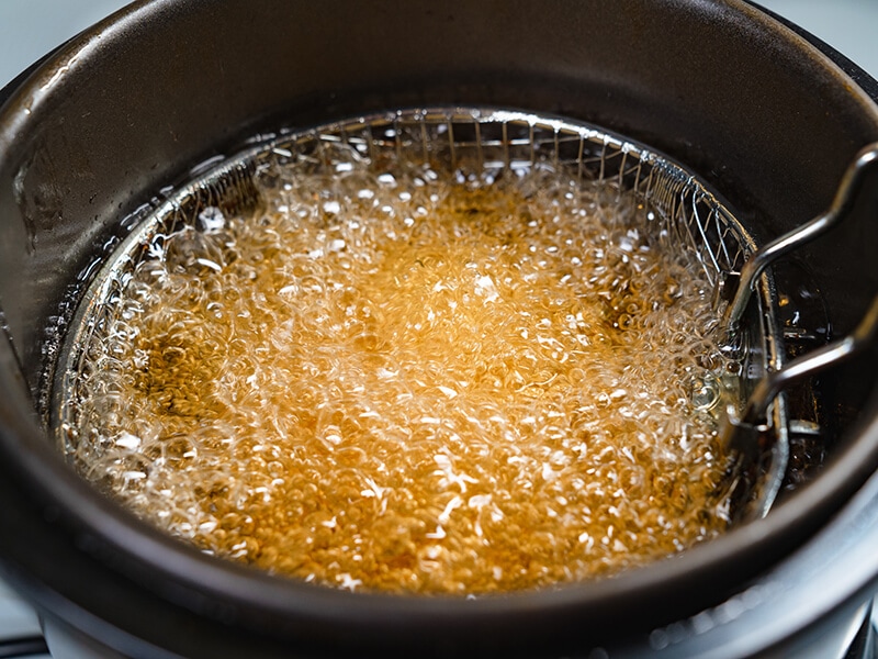 Oil Boiling In Deep Fryer