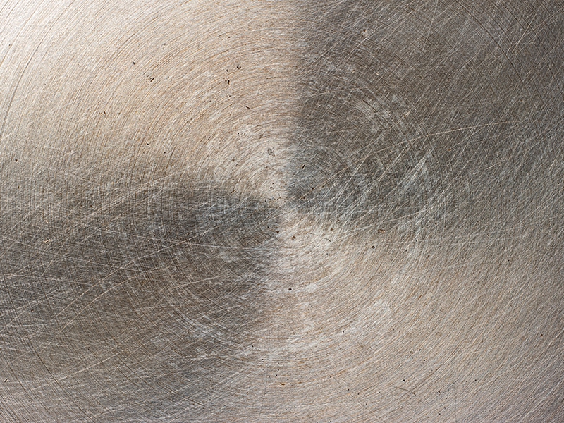 Old Scratched Stainless Steel Pans