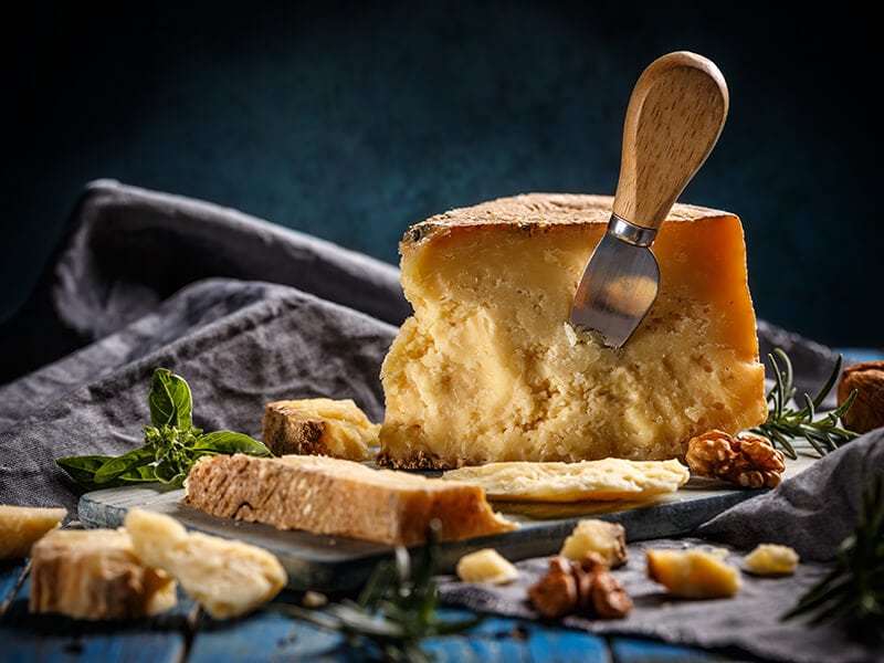 Parmesan Cheese With Knife