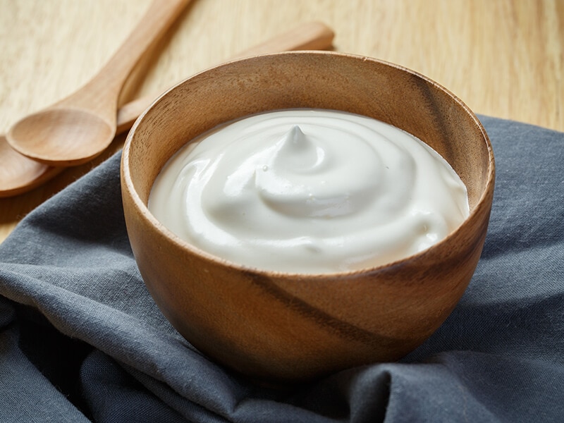 Plain Yogurt Mixed With Baking Soda