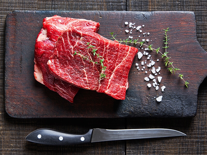 Raw Flat Iron Steaks