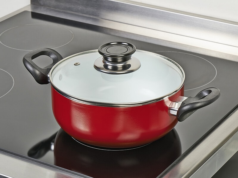 Red Ceramic Pan