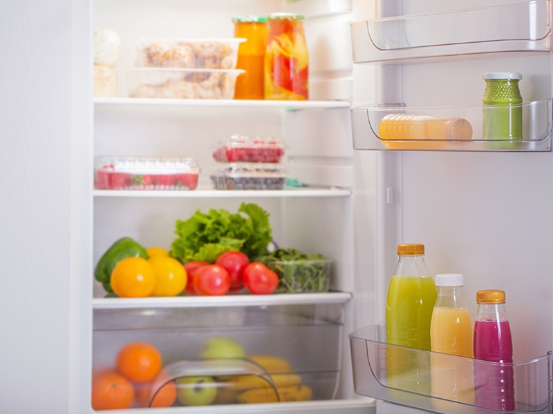 Refrigerator With Different Food