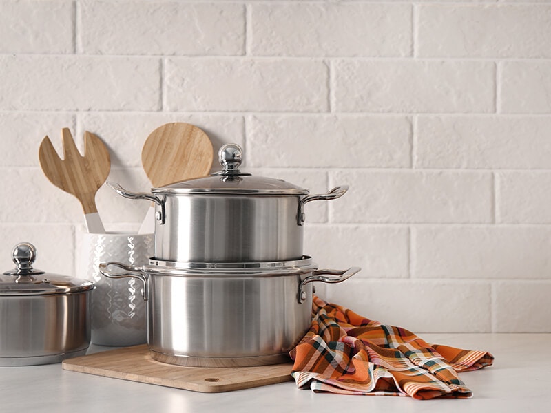 Set Of Stainless Steel Cookware