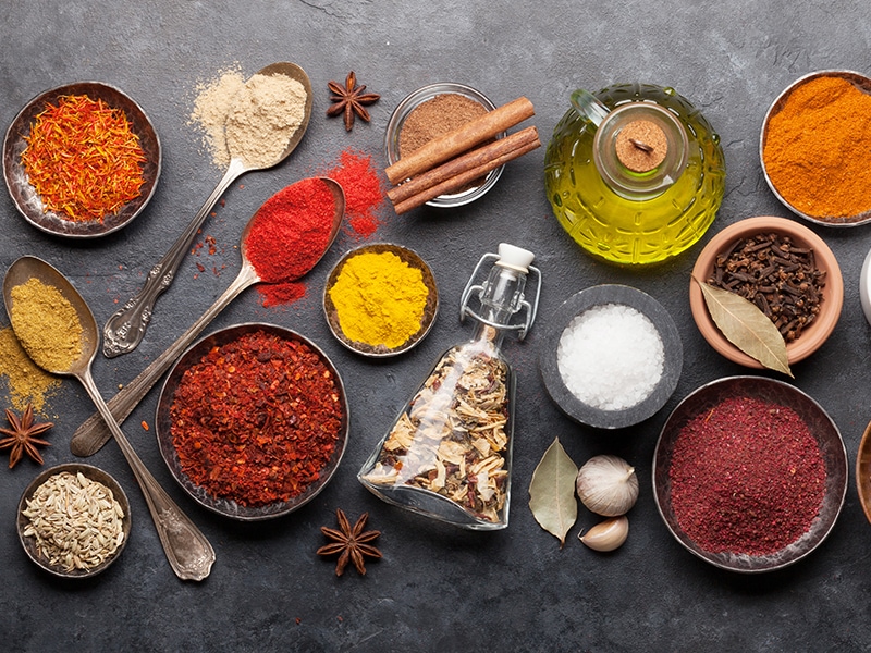 Spices In Bowls