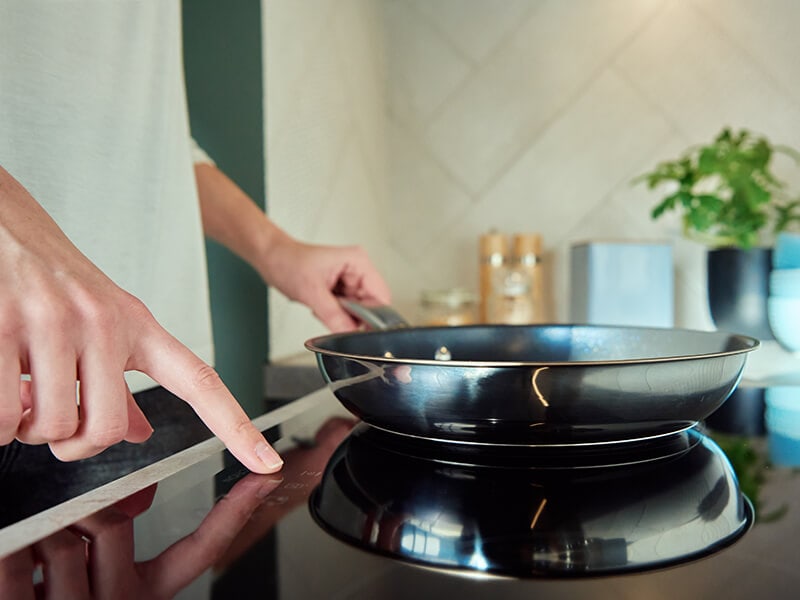 Stove With Steel Frying Pan