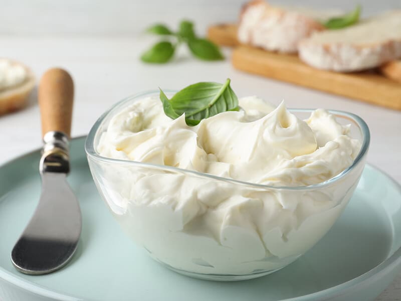 Tasty Cream Cheese With Knife