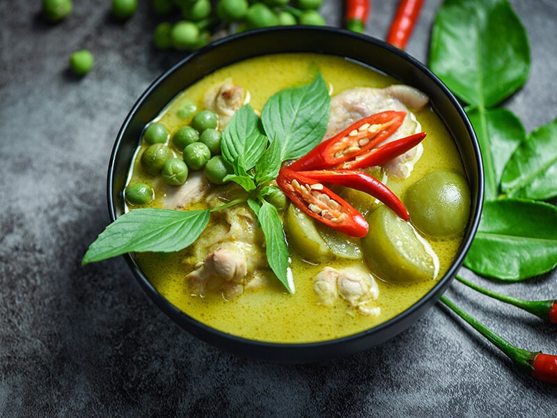 Thai Food Green Curry Soup