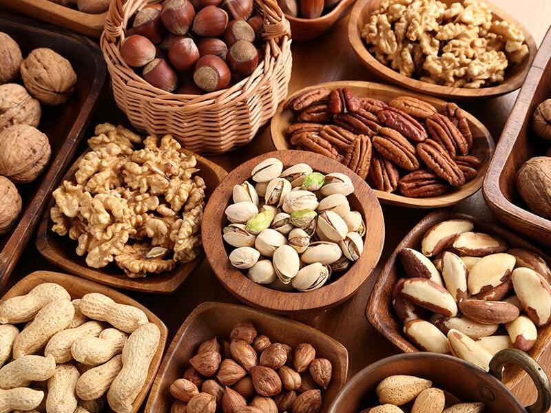 Variety Nuts In Bowls