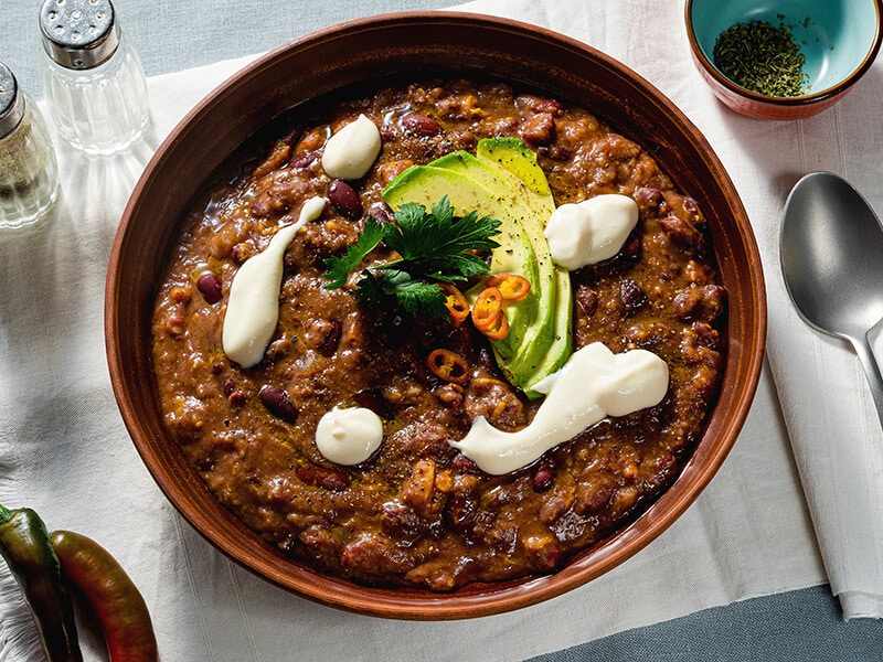 Vegan Chili Soup Without Meat